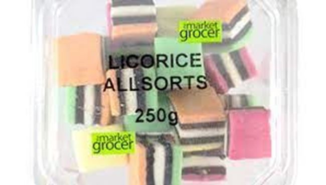 Picture of THE MARKET GROCER LICORICE ALLSORTS 250G